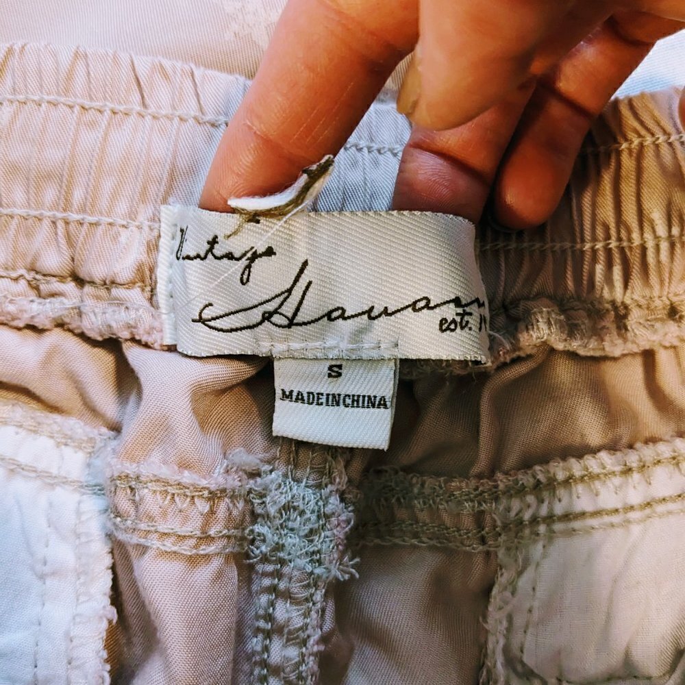 Light Pink Star Print Cargo Jogger Pants Women's Size S - Picture 4 of 4
